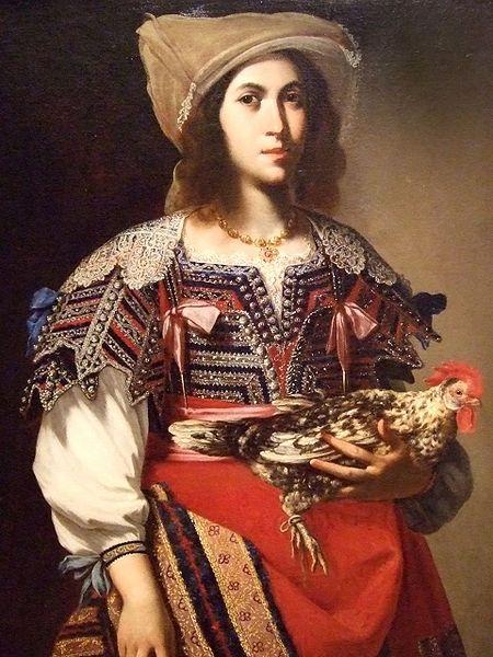 Massimo Stanzione Woman in Neapolitan Costume